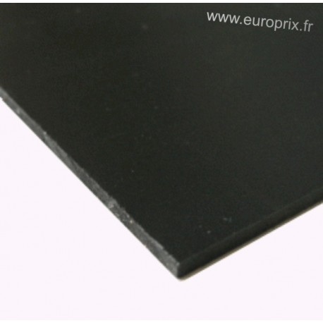 Plastique plaque ABS 5mm Noir 500 x 300 mm (50 x 30 cm) Film de